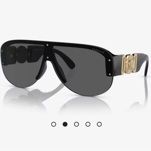 Versace Black Men’s Designer Aviator VE 4391 Medusa Sunglasses